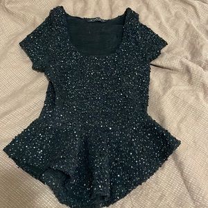 Like new black peplum top